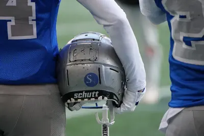 Helmet with the Initials SN in memory of Stu Nixon